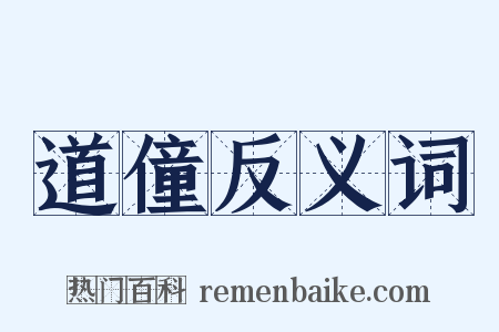 道僮反义词是什么意思的图片